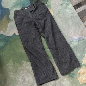 Talbots Petites Pants Womens 2 Black Houndstooth Wide Leg